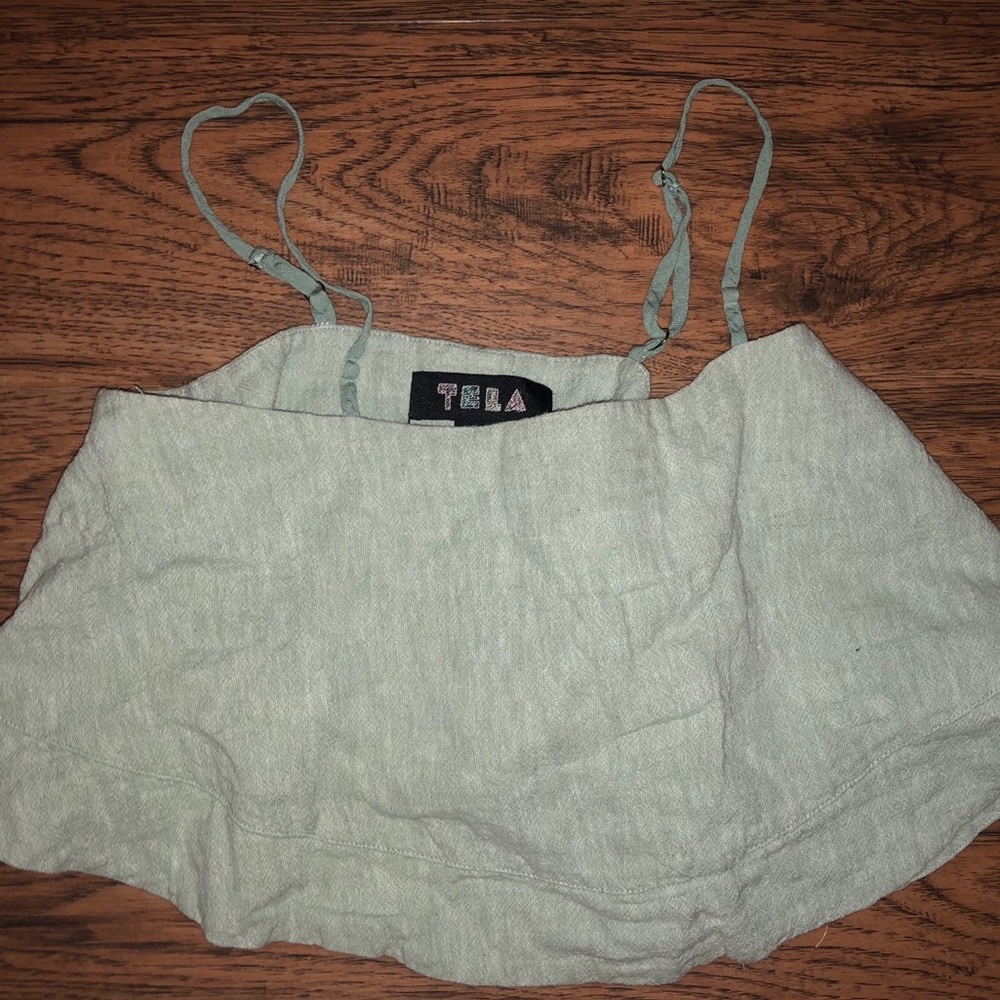 urban outfitters linen crop top light summery